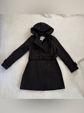 London Fog Black Heritage Trench Coat